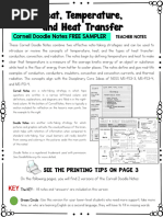 Heat, Temperature, and Heat Transfer: Cornell Doodle Notes FREE SAMPLER