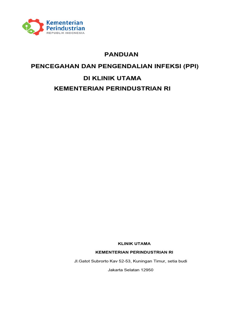 Panduan Pencegahan Dan Pengendalian Infeksi Pdf