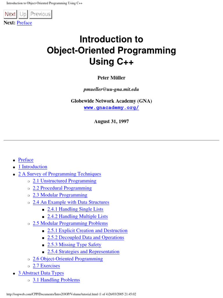OOP Course | PDF | Object Oriented Programming | C++