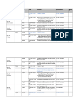 Draft Team Two Field Work Sechedule