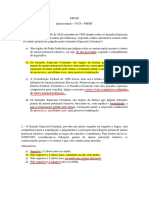 Questionário TCO - ESFAP - Curso de Soldado Da PMMT