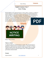 Class 7 English Grammar Ncert Solutions Notice Writing