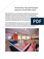 Maximizing Productivity - Tips and Strategies For Optimizing Your Virtual Office Space