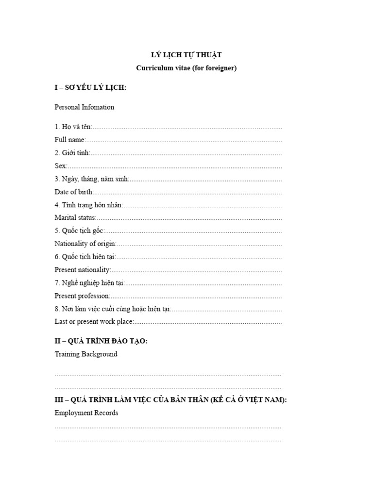 Mau so yeu ly lich tieng anh pdf