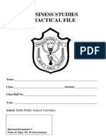 Business Studies Practical File XI Individual (2021-22)