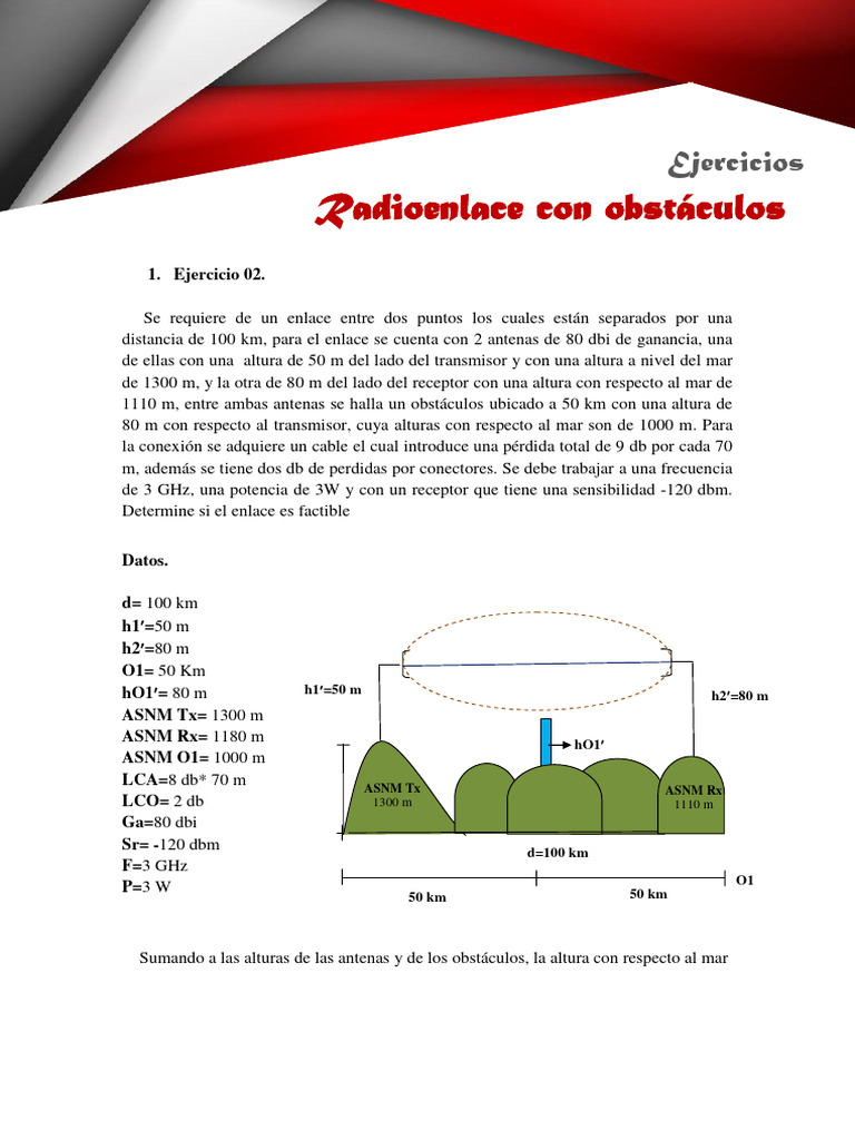 Ejercicios Radioenlace Pdf Tecnología De Radio Tecnología De