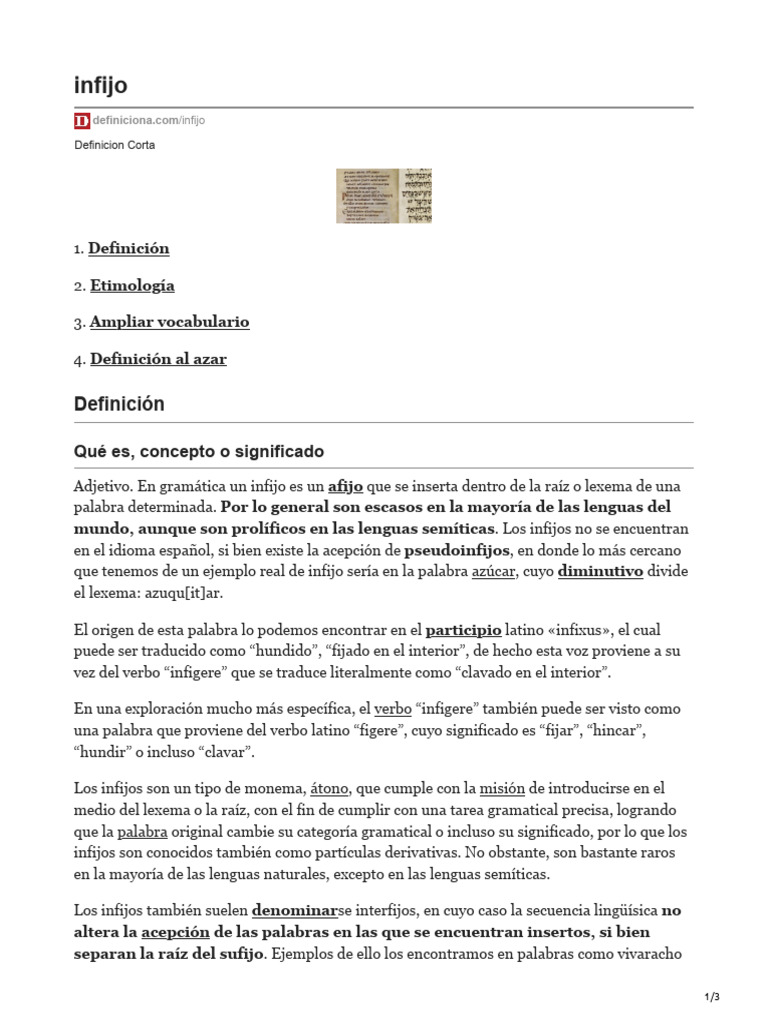 definiciona.com-infijo | PDF | Palabra | Verbo