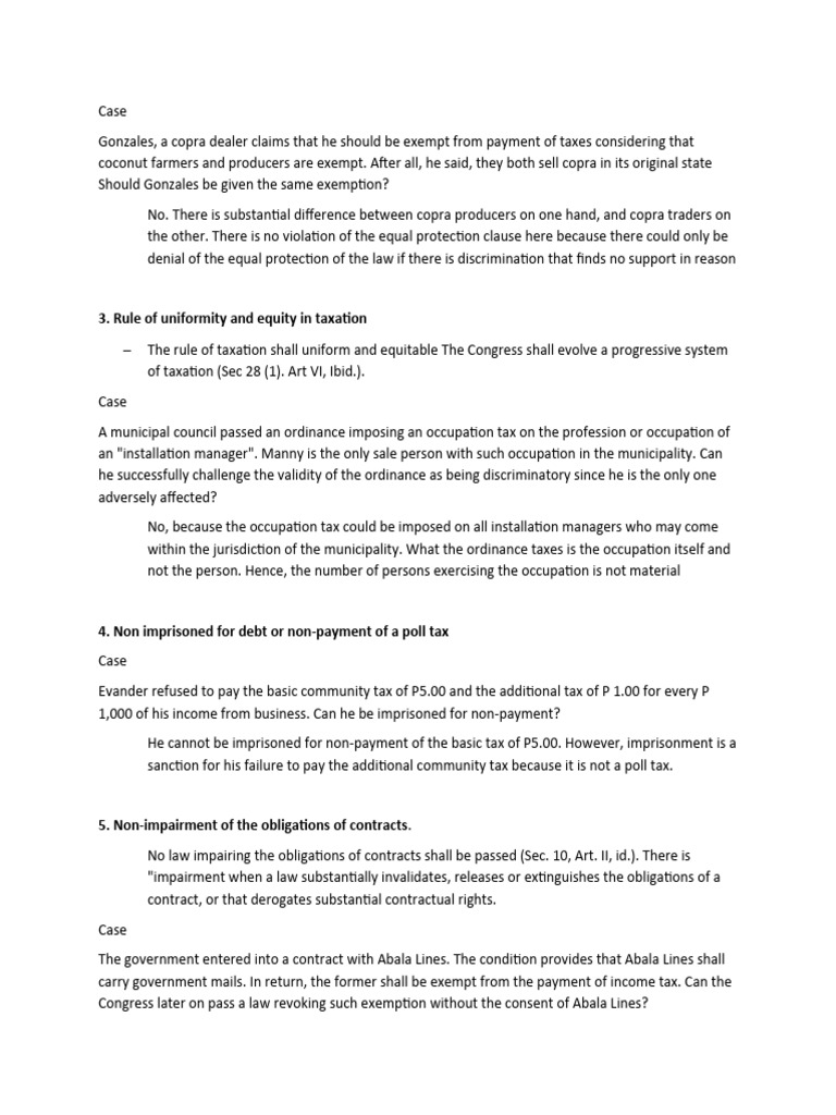 1 Fundamental Principles of Taxation PART 3 | PDF | Taxes | Tax Exemption