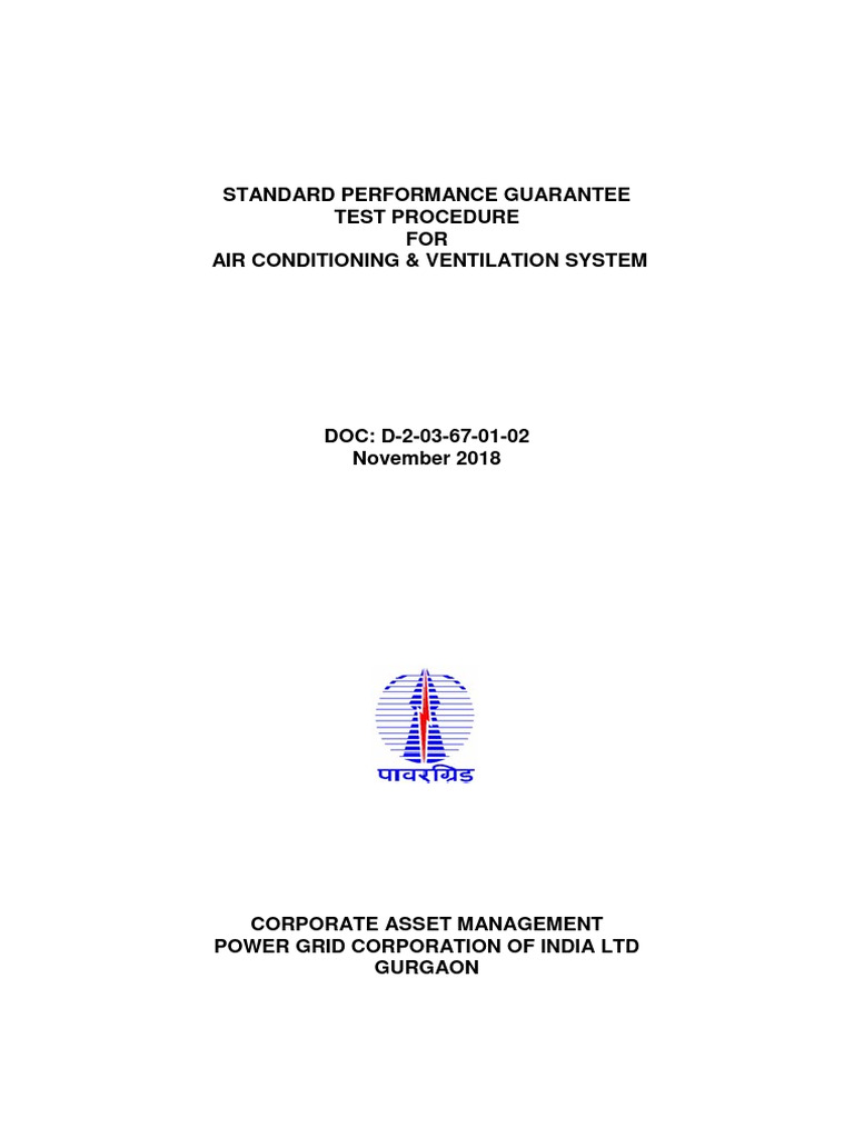 Performance Guarantee Test Procedure | PDF | Calibration | Physical ...