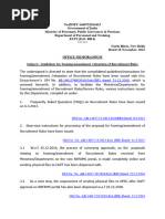 DoPT O.M. Dated 18.11.2022 - Guidelines For Framingamendmentrelaxation of Recruitment Rules