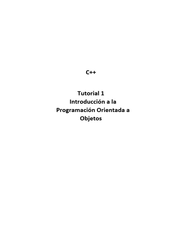 Introducción a POO en C++ | PDF | Objeto (informática) | C