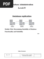 Determine Suitability of Database Functionality and Scalability