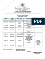 Class Program-Friday