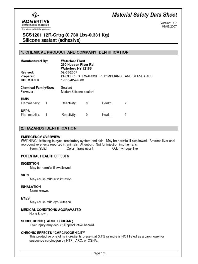 ConstructionSCS1200SiliconeGlazingSealantSDSB24399 1 PDF