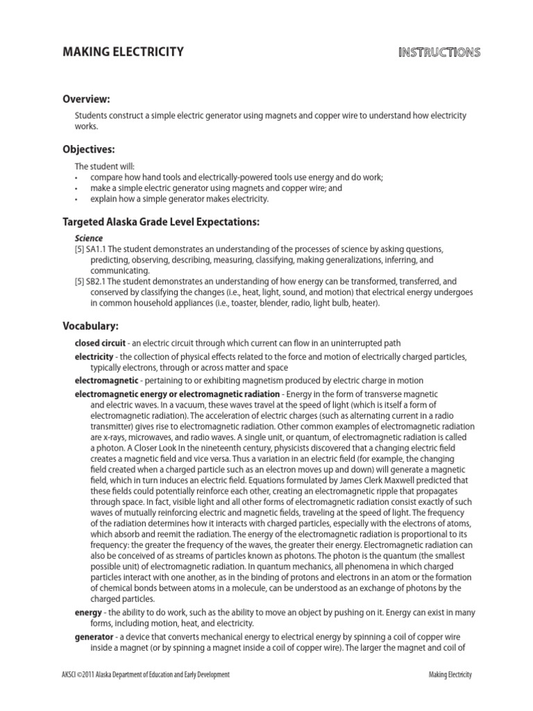 Scan 35 PhysicalScience MakingElectricity | PDF | Electromagnetic ...