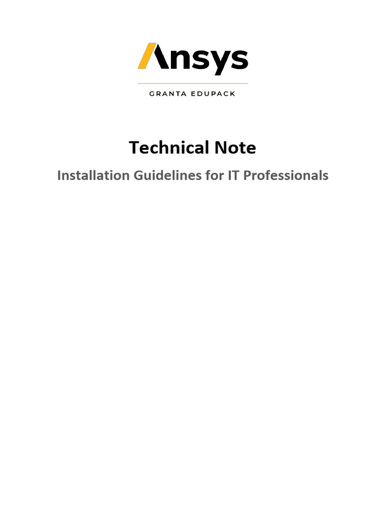 Granta Note Installation Guidelines | PDF | Installation (Computer ...