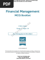 CMA Inter - FM MCQ Booklet