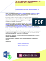 Modelo Carta de Solicitud de Permiso A La Comunidad de Vecinos