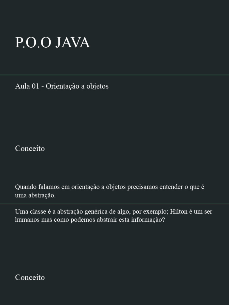 Introdução à POO em Java | PDF | Carreira e Crescimento