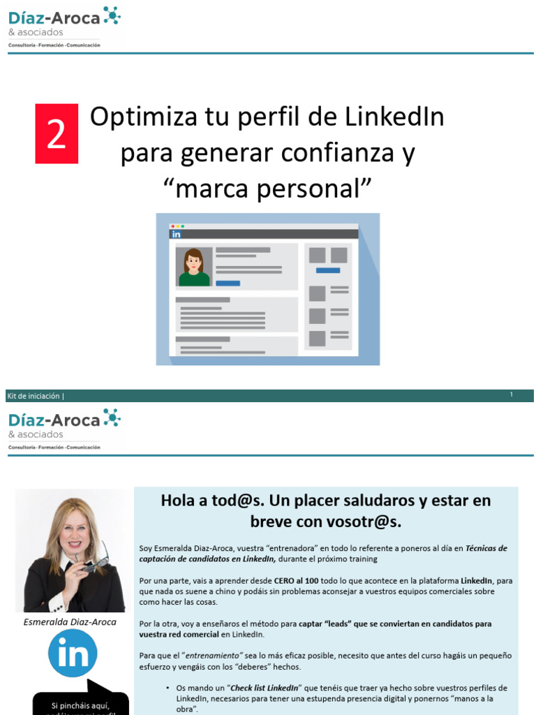 2 Optimiza Tu Perfil de LinkedIn | PDF | Planificación de recursos ...