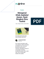 Mengenal Kitab Aqidatul Awam, Syair Ringkas Ilmu Tauhid