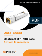 10G Electrical Optical Transceiver Data Sheet by JTOPTICS