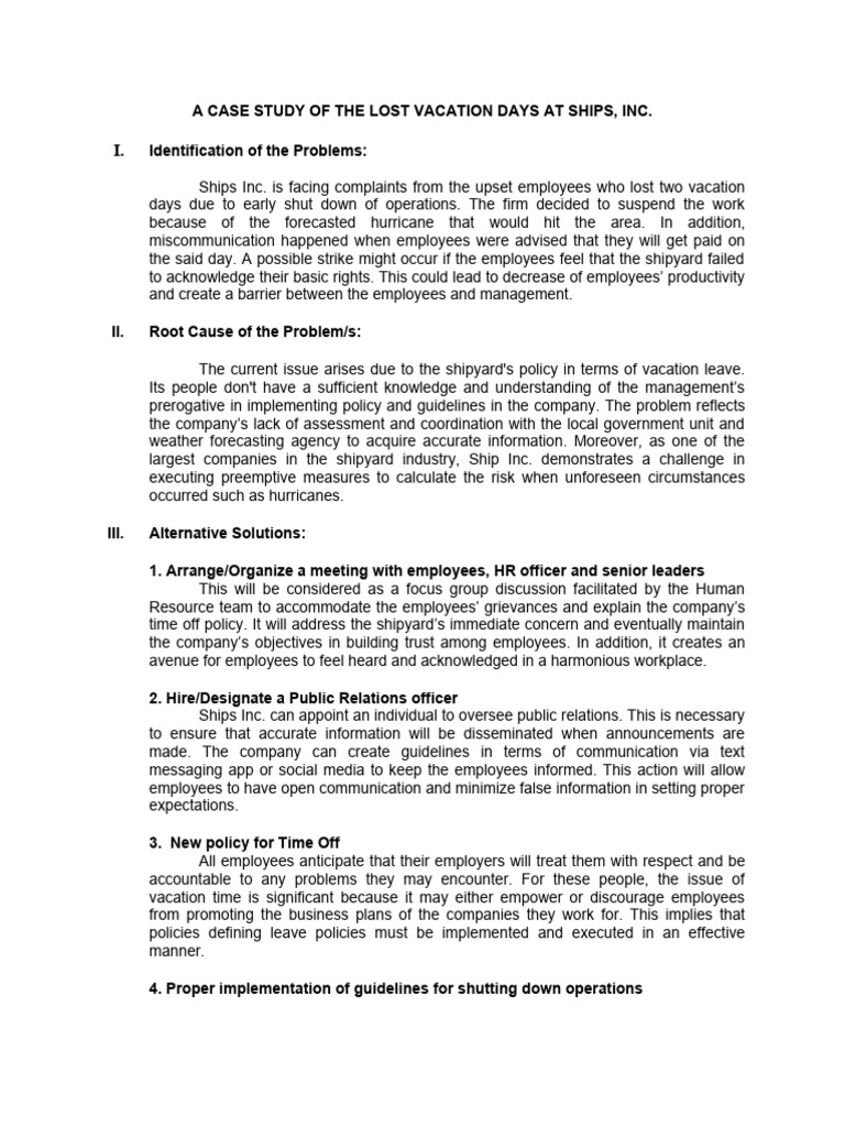 the-lost-vacation-days-pdf-employment-policy