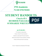 Student Handouts - Tips - Strategies - Chuyên Đề 6 - Reorder Paragraph - Summarize Written Text