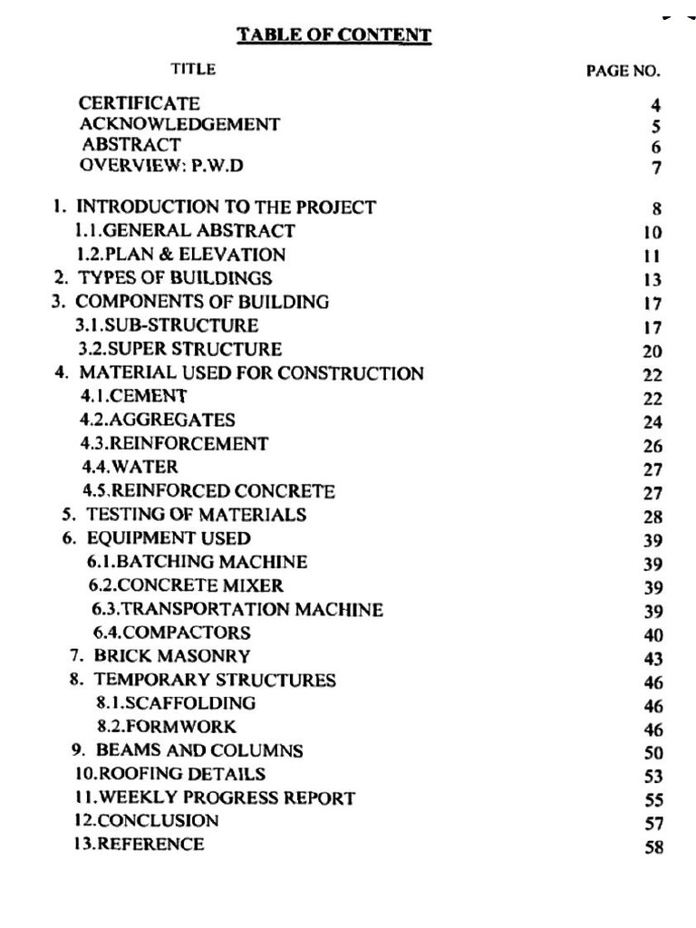 Building Construction Report PDF