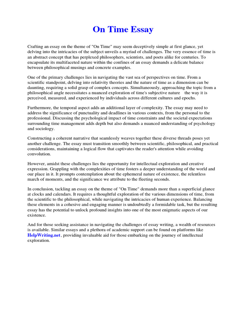On time essay pdf twelve step program time