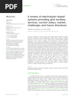 A Review of Electrolyzer-Based Systems Providing Grid Ancillary Services: Current Status, Market, Challenges and Future Directions