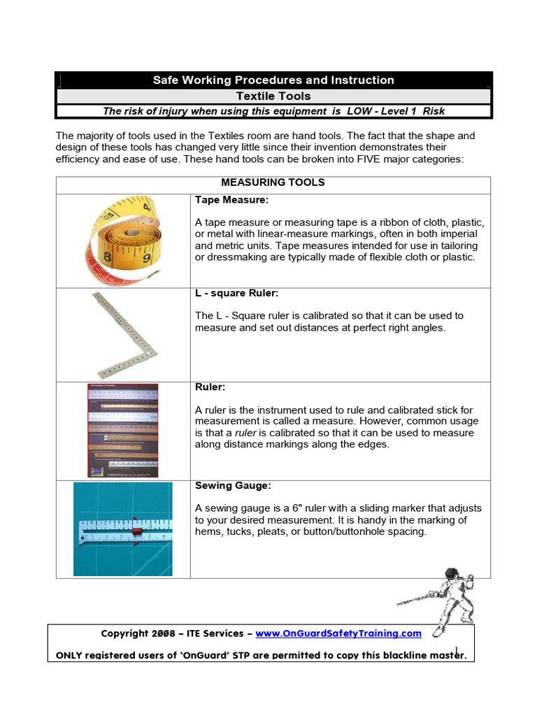 Textile Tools Instruction | PDF | Sewing | Sewing Needle
