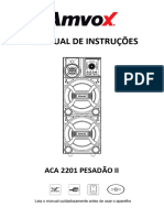 Caixa Amplificada Pesadao Black Aca 2201 Aca 2201 Pesadao II