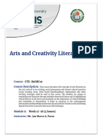 Learning Module 9 - Arts and Creativity Literacy