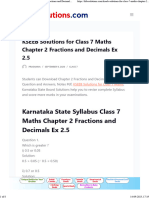 KSEEB Solutions For Class 7 Maths Chapter 2 Fractions and Decimals Ex 2.5 - KTBS Solutions