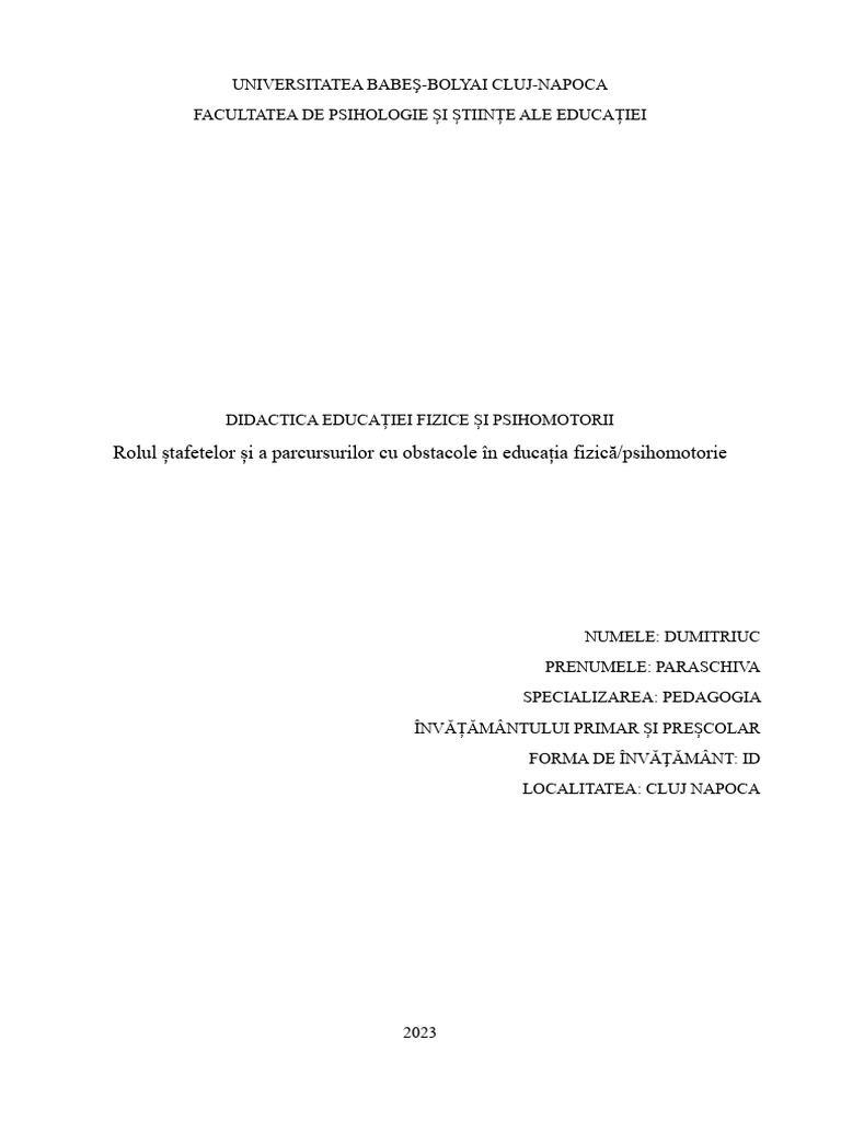 Dumitriuc Paraschiva | PDF