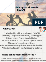 Children with Special Needs (CWSNs): An Introduction