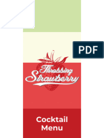 Throbbing Strawberry Cocktail Menu