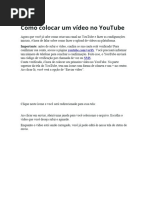 Manual Video Nao Listado Pdf Youtube Informática