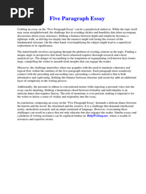Five Paragraph Essay