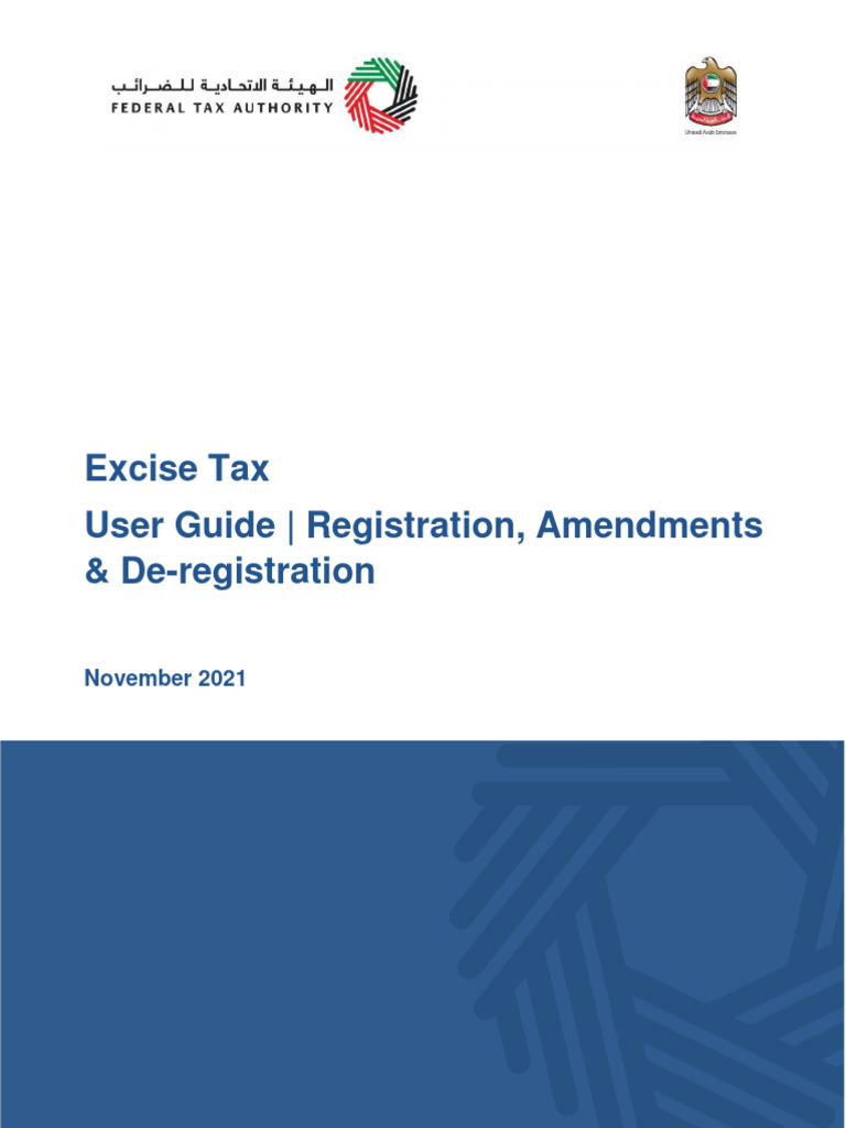 Excise Tax User Guide: Registration & Amendments | PDF | Taxes ...