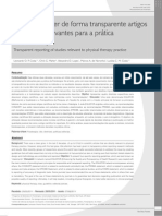 Como Escrever de Forma Transparente Artigos Científicos Relevantes para A Prática Da Fisioterapia