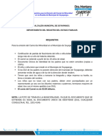 REQUISITOS PARA EMISION DE CARNET DE MINORIDAD AMS Agosto 2022