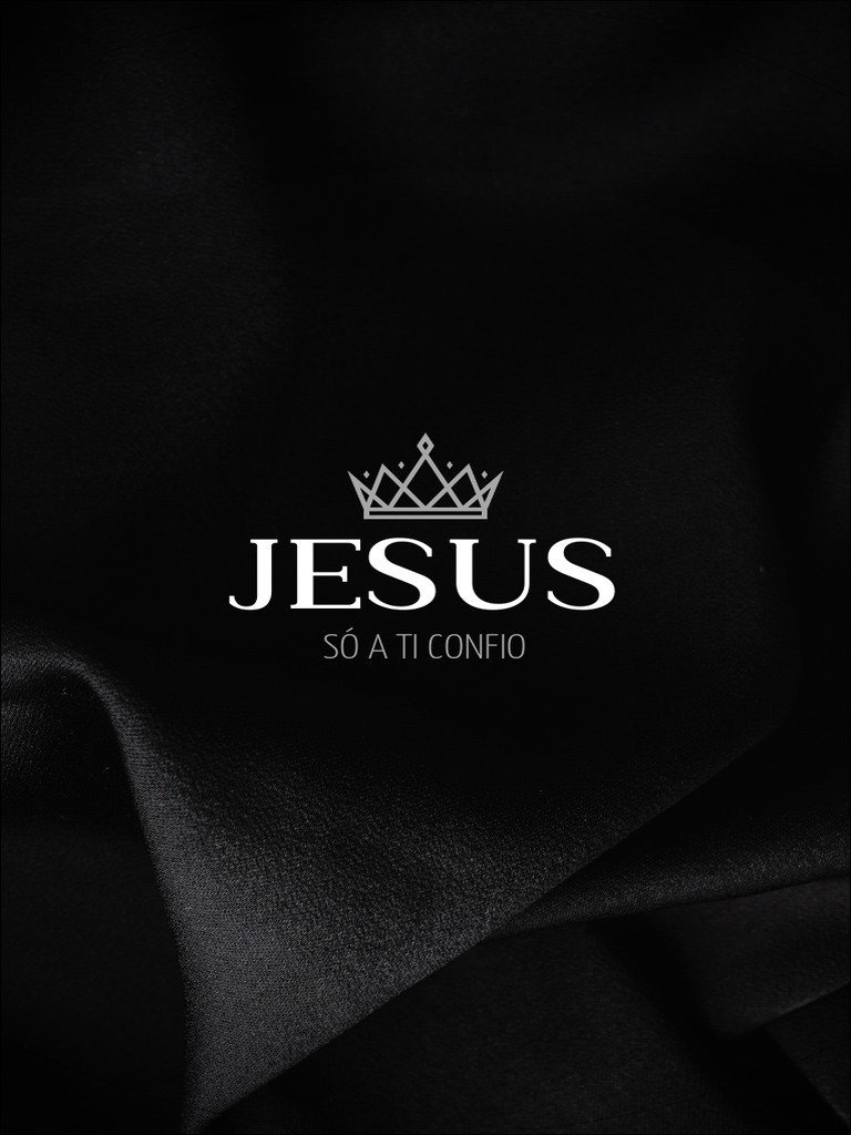 Imagem de Fundo de Tela para Celular Jesus Com Frase Preto Simples | PDF, image size:768x1024