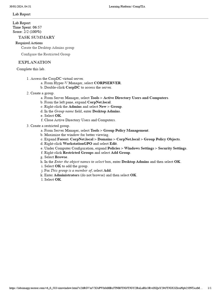 Configure restricted groups pdf