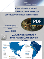 Mecanizacion de Los Procesos Unitarios de Minado para Minimizar Los Riesgos Criticos en Pas Peru.