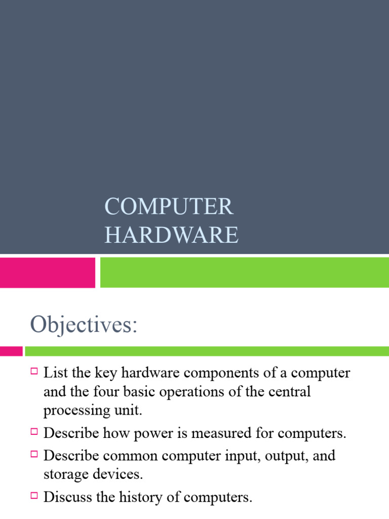 Nursing Informatics Week 1-3 (Computer Hardware) | PDF | Computer Data ...