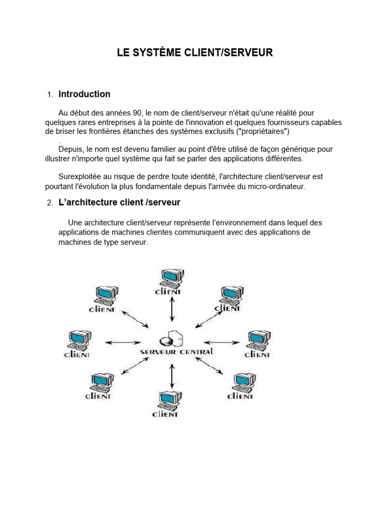 Architecture Client/Serveur Décryptée | PDF | Pair à pair | Client–serveur