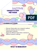 PSYCH222 Non-Reactive Observation Methods