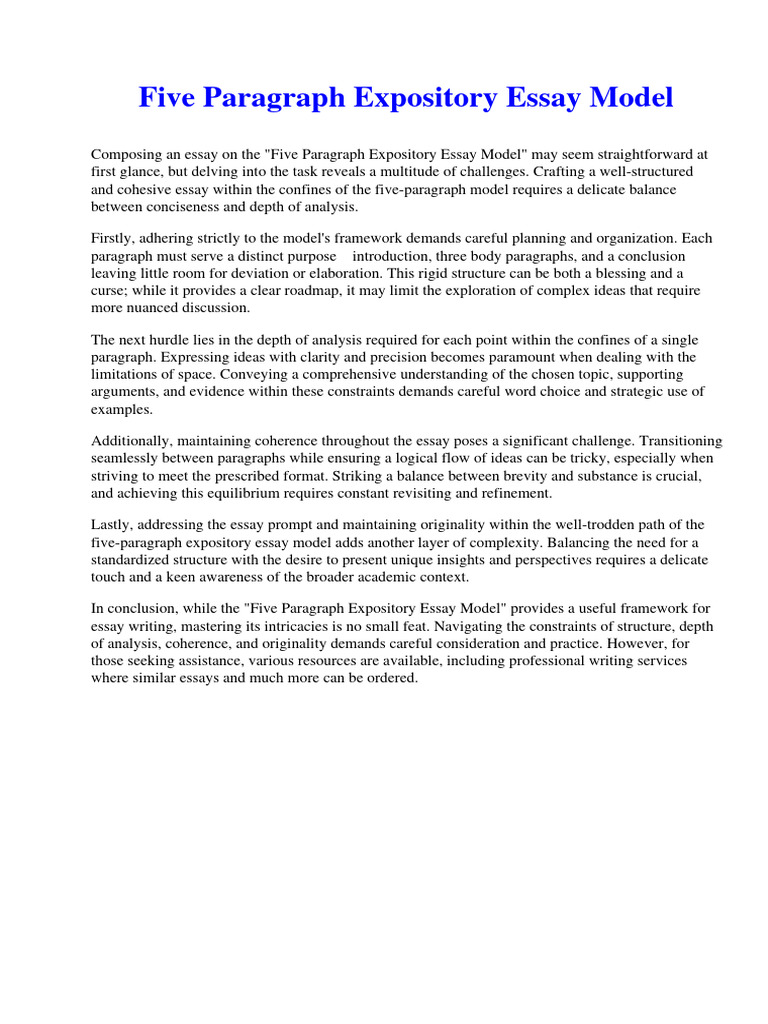 Five Paragraph Expository Essay Model | PDF | Ludwig Van Beethoven | Sonata